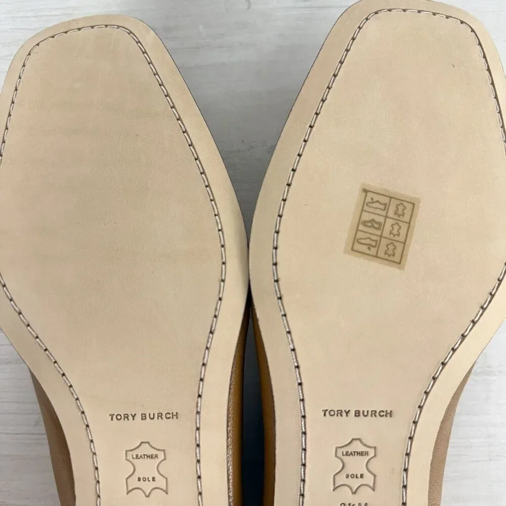 Tory Burch Size‎ 9 Perrine Loafer Shoes Square Toe Block Heel Caramel Corn NEW